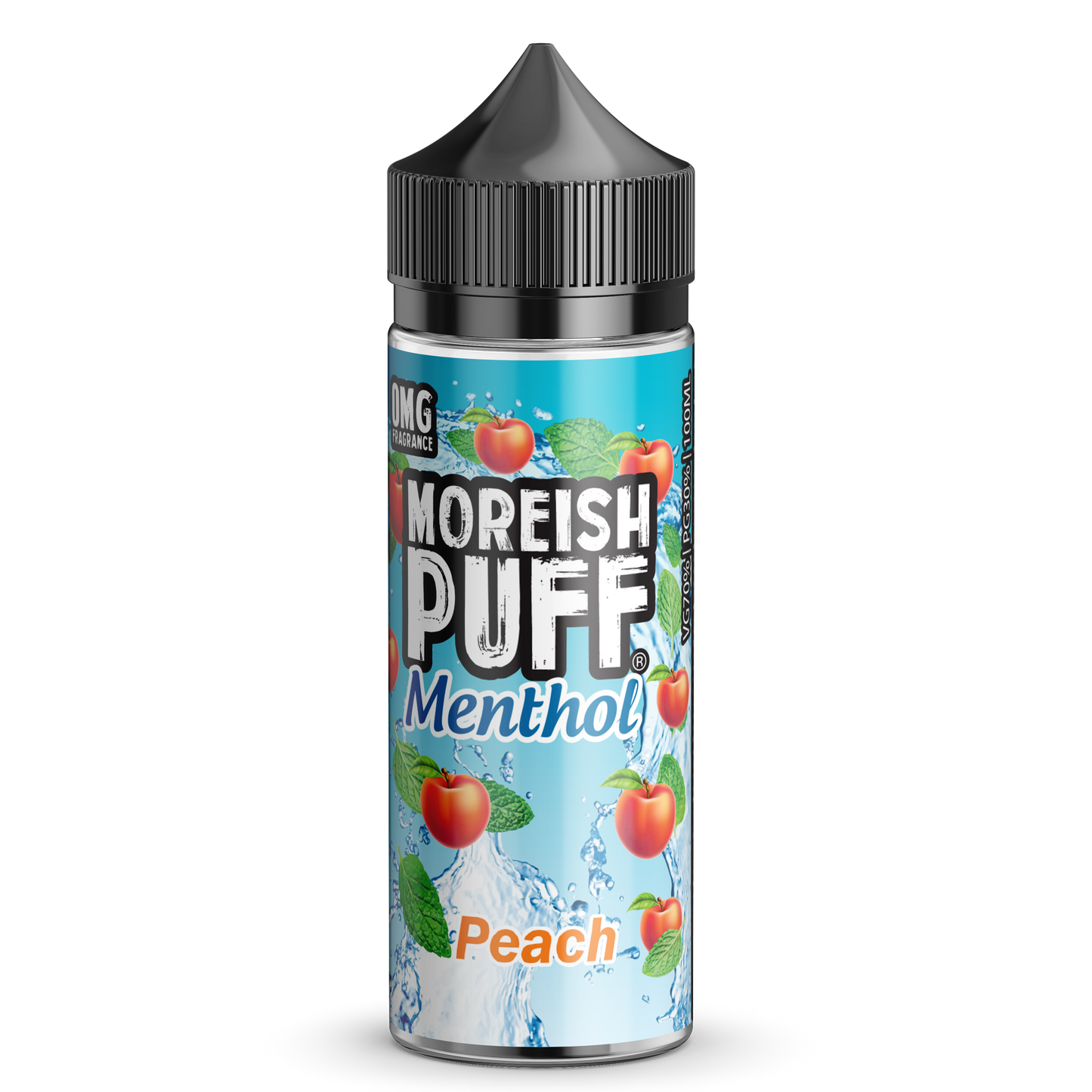 Moreish Puff Menthol Peach 0mg 100ml Shortfill E-Liquid