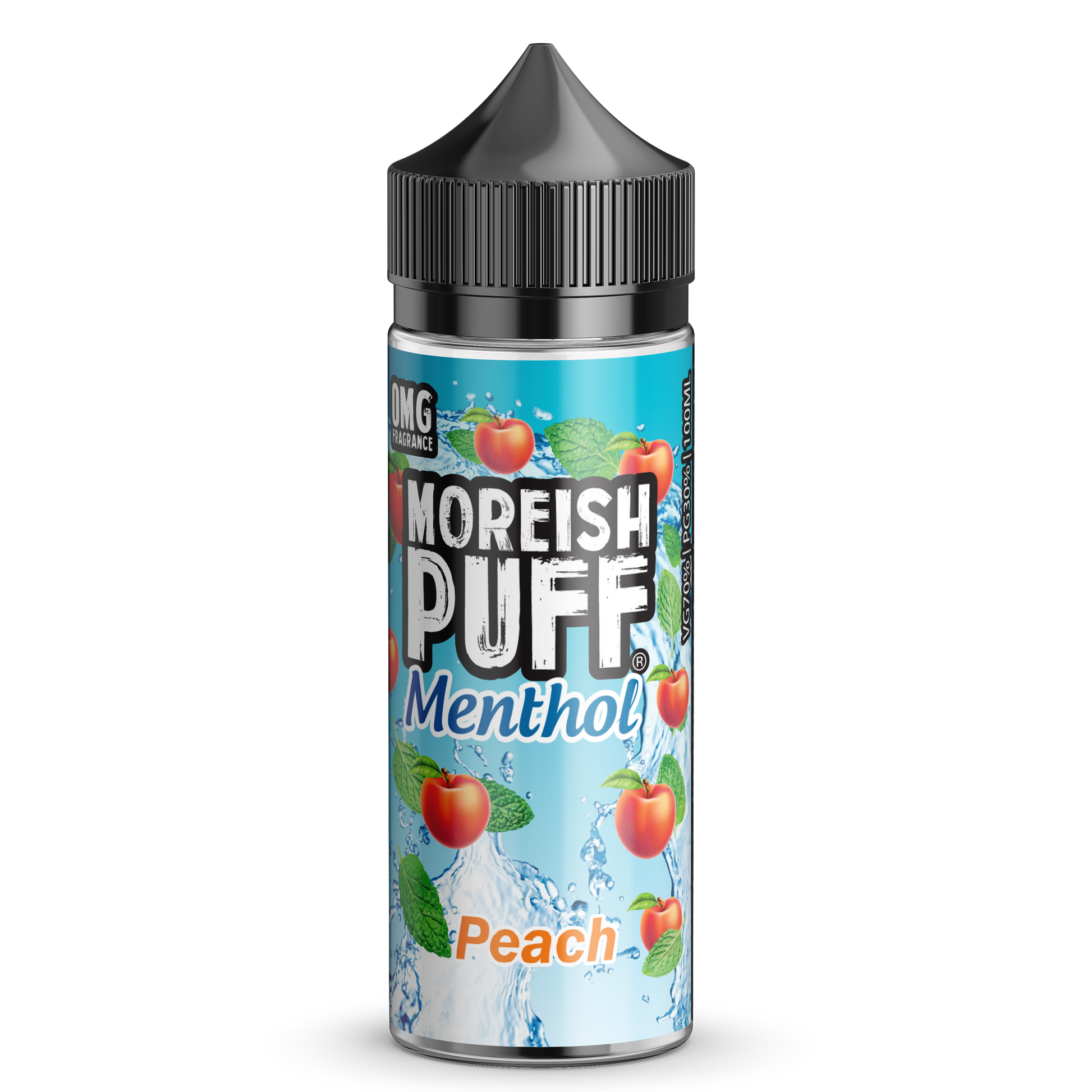 Moreish Puff Menthol Peach 0mg 100ml Shortfill E-Liquid