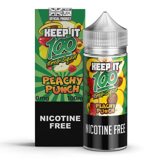 Keep It 100 Peachy Punch 100ml Shortfill - 0mg-100ML