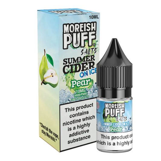 Moreish Puff Pear Summer Cider on Ice 10ml Nic Salt