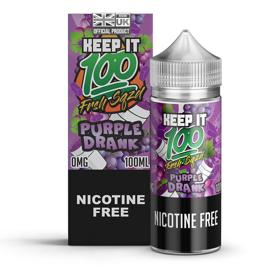 Keep It 100 Purple Drank 0mg 100ml Shortfill E-Liquid