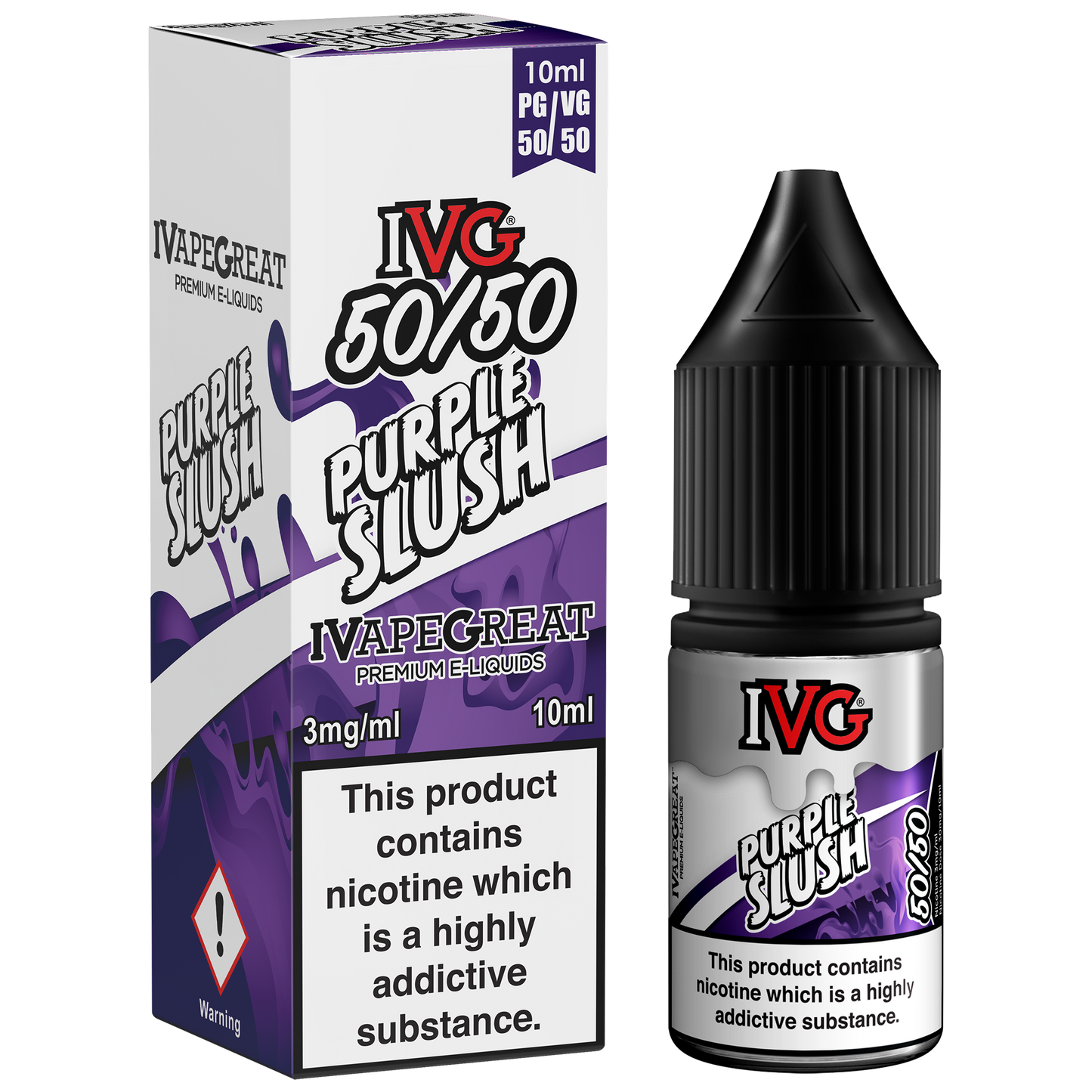 IVG 50:50: Purple Slush E-Liquid 10ml ( Dated 31.03.21 )-6mg