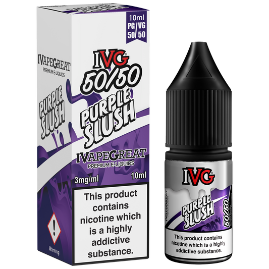 IVG 50:50: Purple Slush E-Liquid 10ml ( Dated 31.03.21 )-6mg