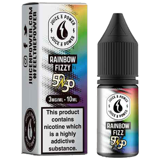 Juice N' Power 50:50 Rainbow Fizzy 10ml E-Liquid-3mg