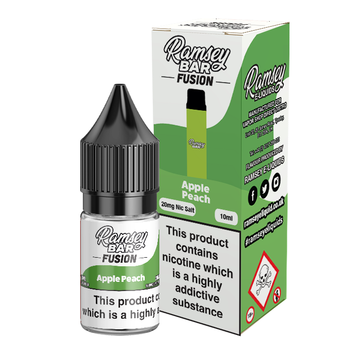 Ramsey E-Liquids Fusion: Apple Peach 10ml Nic Salt-20mg