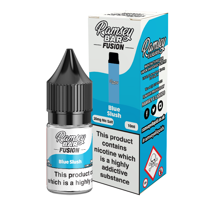 Ramsey E-Liquids Fusion: Blue Slush 10ml Nic Salt-20mg