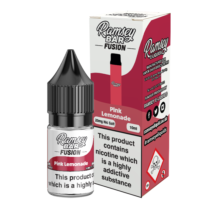 Ramsey E-Liquids Fusion: Pink Lemonade 10ml Nic Salt-20mg