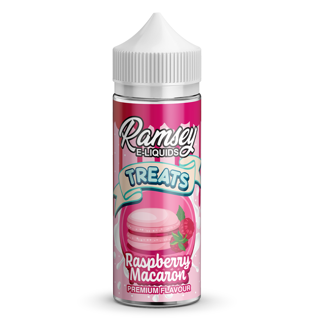 Ramsey E-Liquids Treats Raspberry Macaroon 0mg 100ml Shortfill E-Liquid