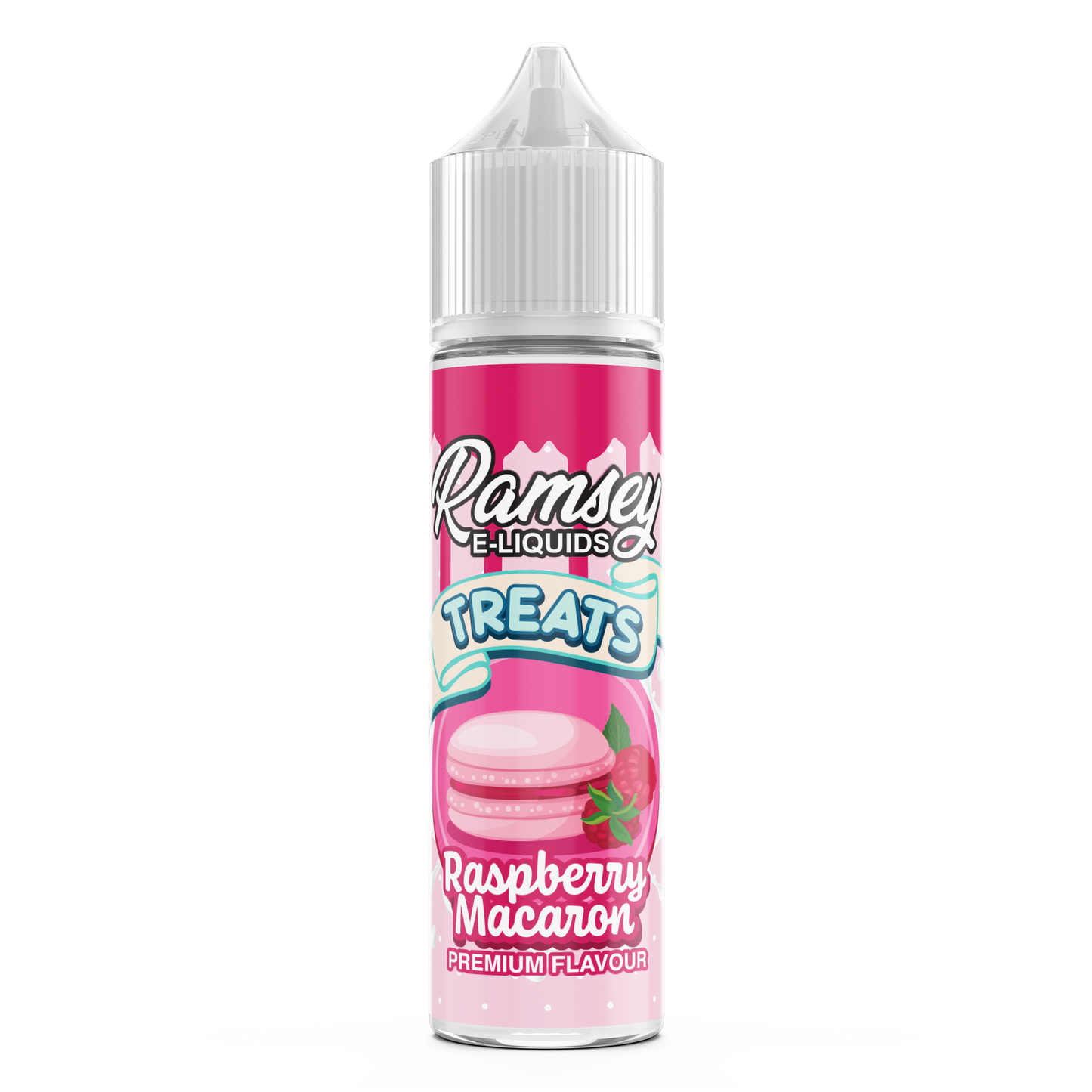 Ramsey E-Liquids Treats Raspberry Macaroon 0mg 50ml Shortfill E-Liquid