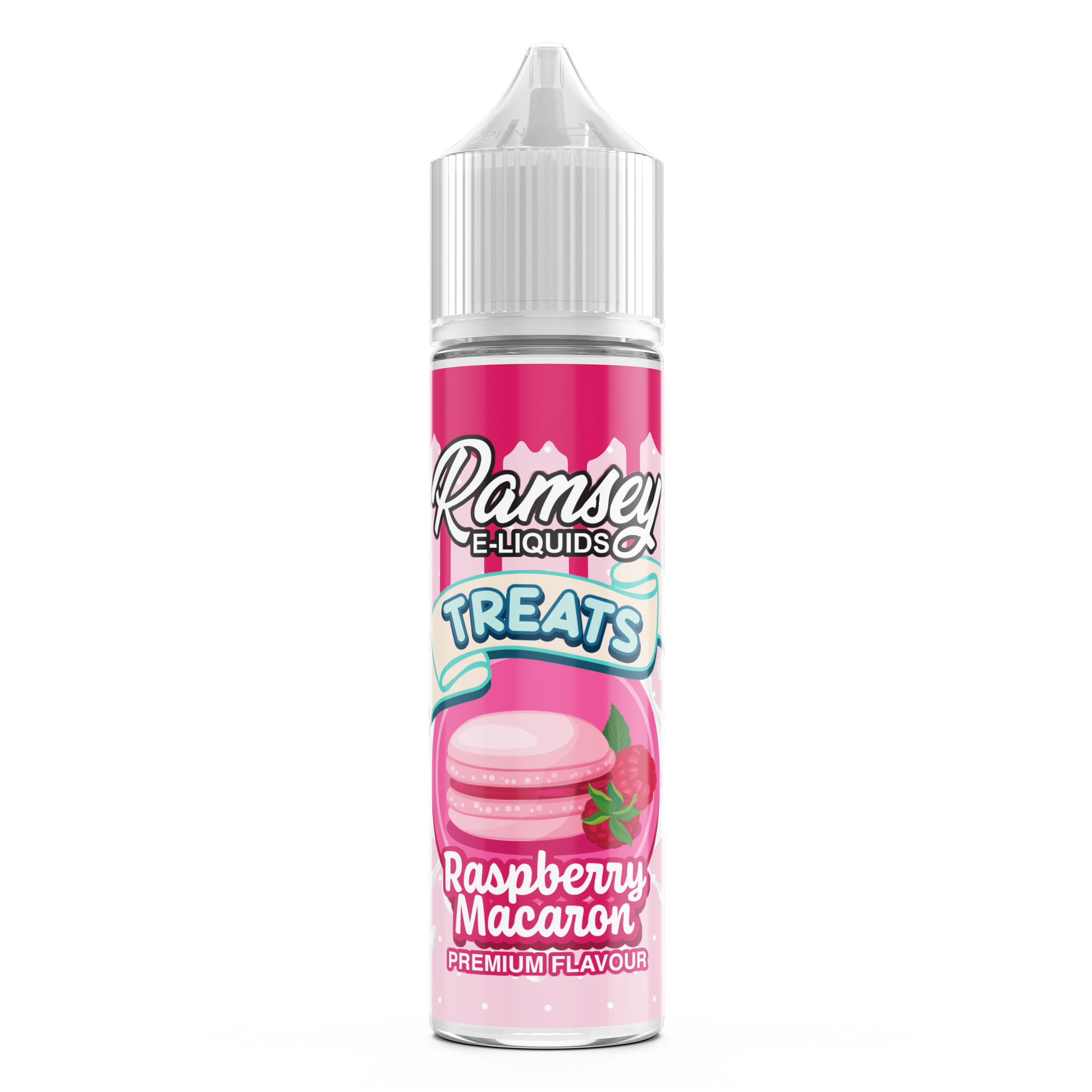 Ramsey E-Liquids Treats Raspberry Macaroon 0mg 50ml Shortfill E-Liquid