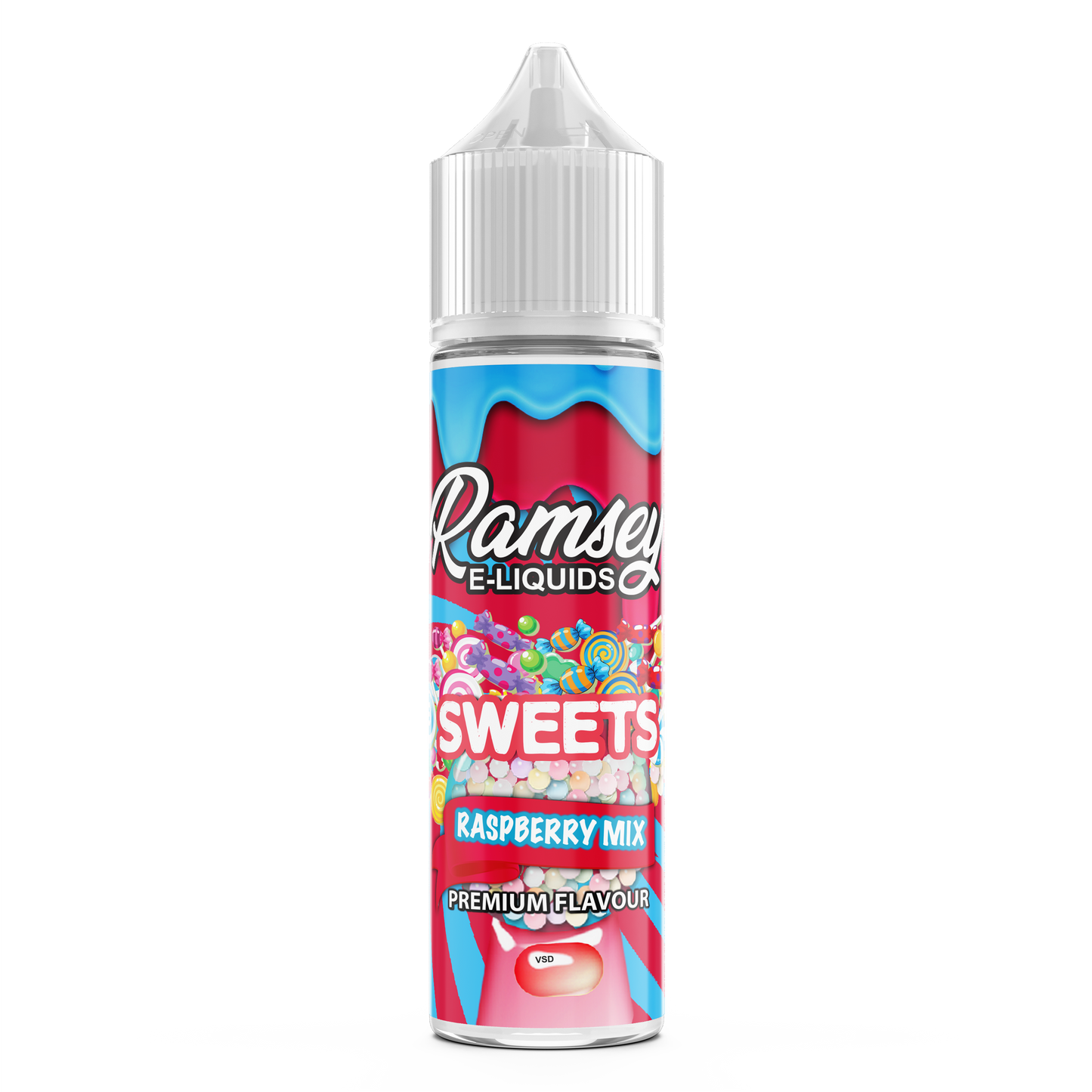 Ramsey E-Liquids Sweets: Raspberry Mix 0mg 50ml Shortfill E-Liquid