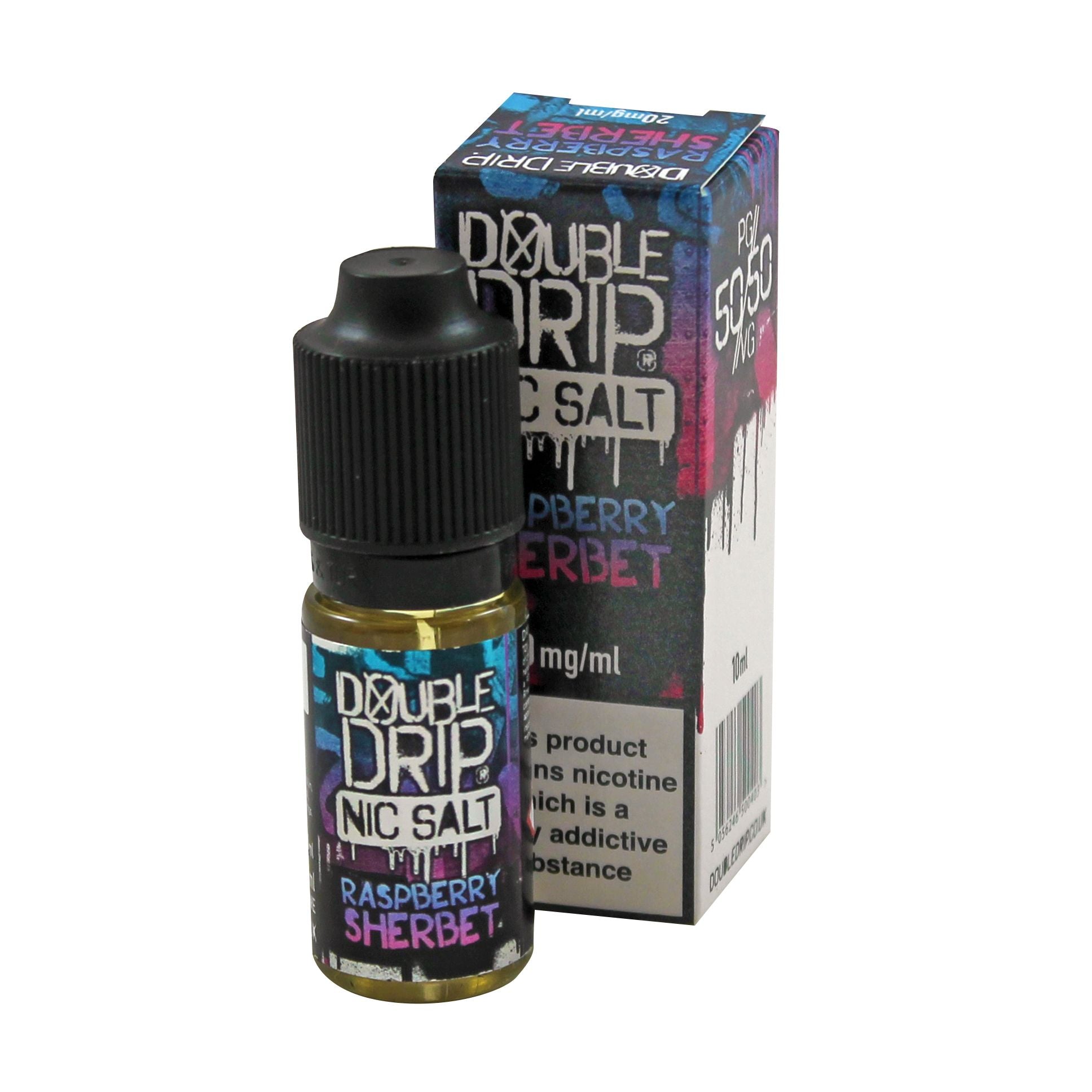 Double Drip Raspberry Sherbet Nic Salt 10ml-10mg