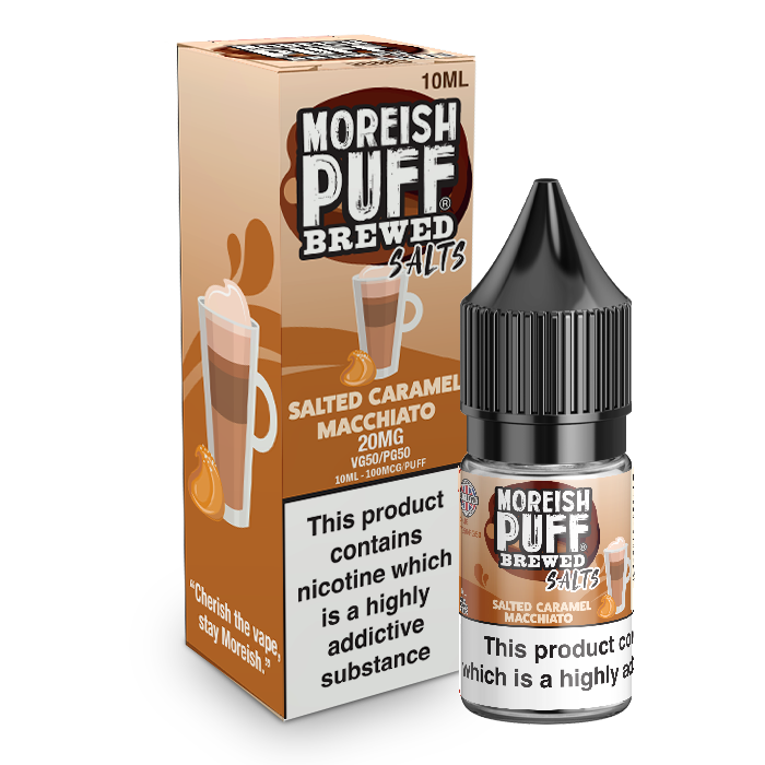 Moreish Puff Salts Salted Caramel Macchiato 10ml Nic Salt-20mg