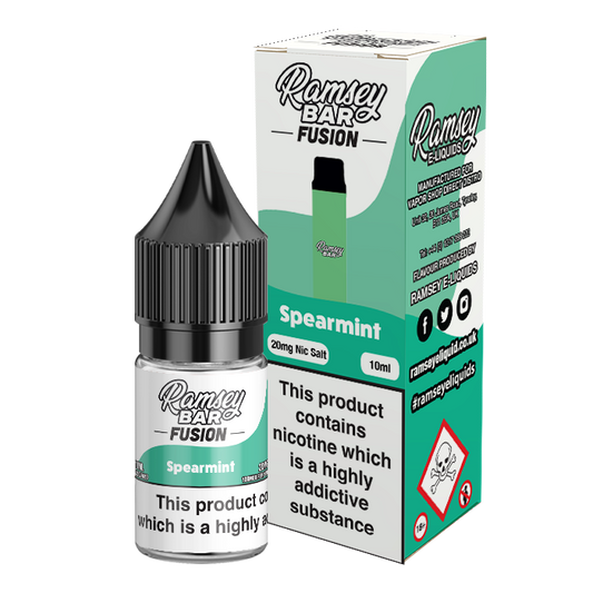 Ramsey Bar Fusion Spearmint 10ml Nic Salt-10mg