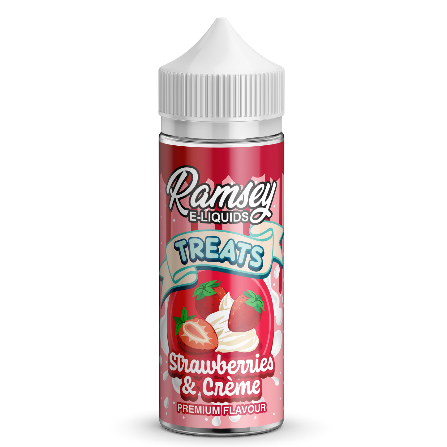 Ramsey E-Liquids Treats Strawberries Cream 0mg 100ml Shortfill E-Liquid