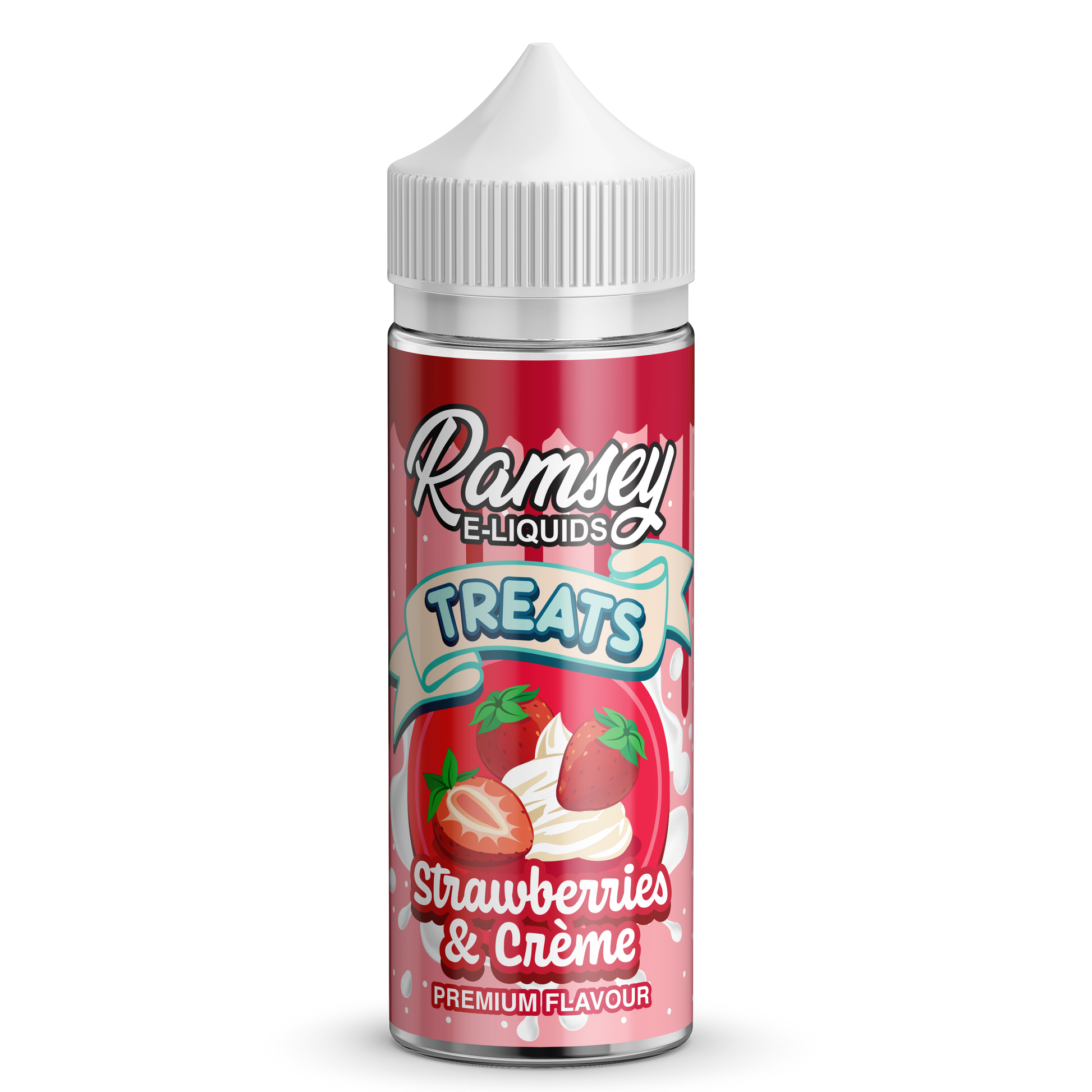 Ramsey E-Liquids Treats Strawberries Cream 0mg 100ml Shortfill E-Liquid