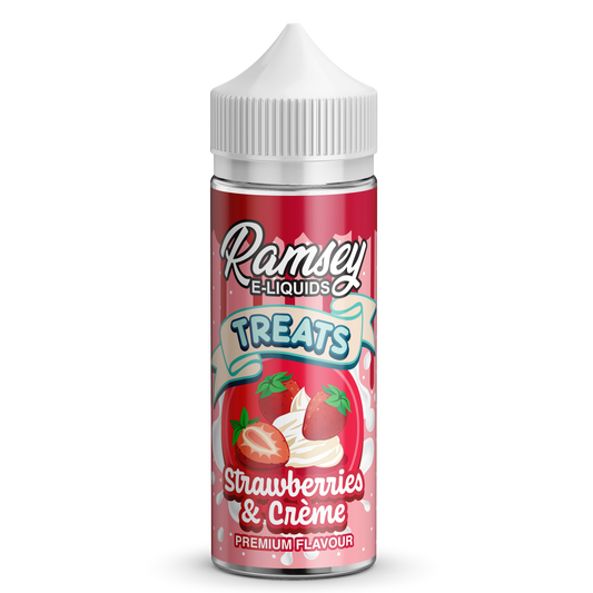 Ramsey E-Liquids Treats Strawberries Cream 0mg 100ml Shortfill E-Liquid