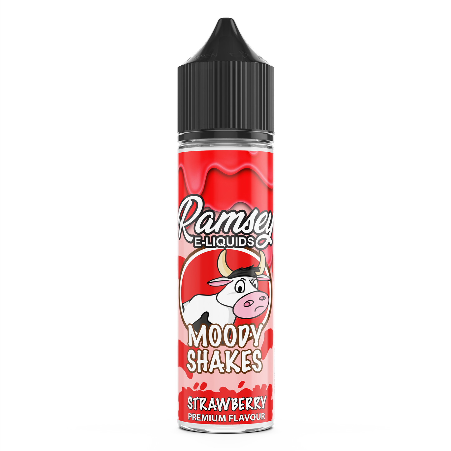 Ramsey E-Liquids Moody Shakes: Strawberry 0mg 50ml Shortfill E-Liquid