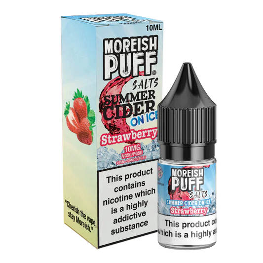 Moreish Puff Strawberry Summer Cider on Ice 10ml Nic Salt