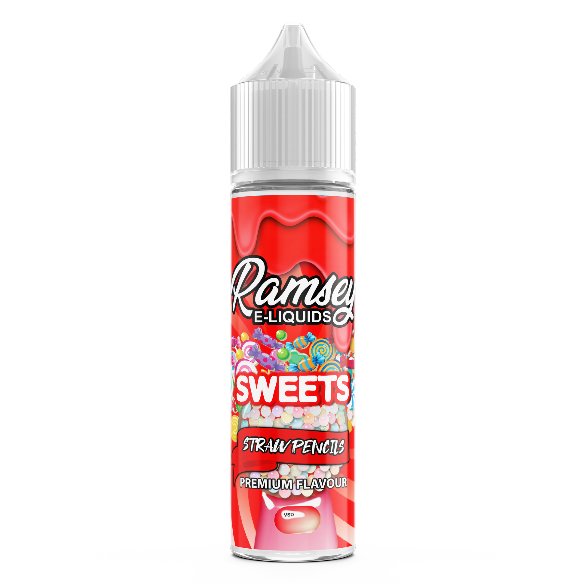 Ramsey E-Liquids Sweets Strawberry Pencils 0mg 50ml Shortfill E-Liquid