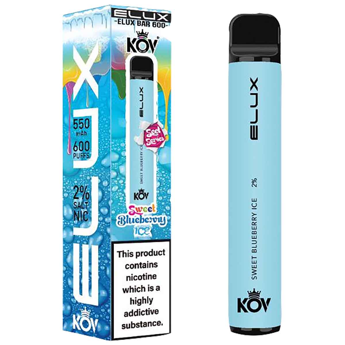 Elux Bar 600 Sweet Range Disposable Vape Device - Sweet Blueberry Ice