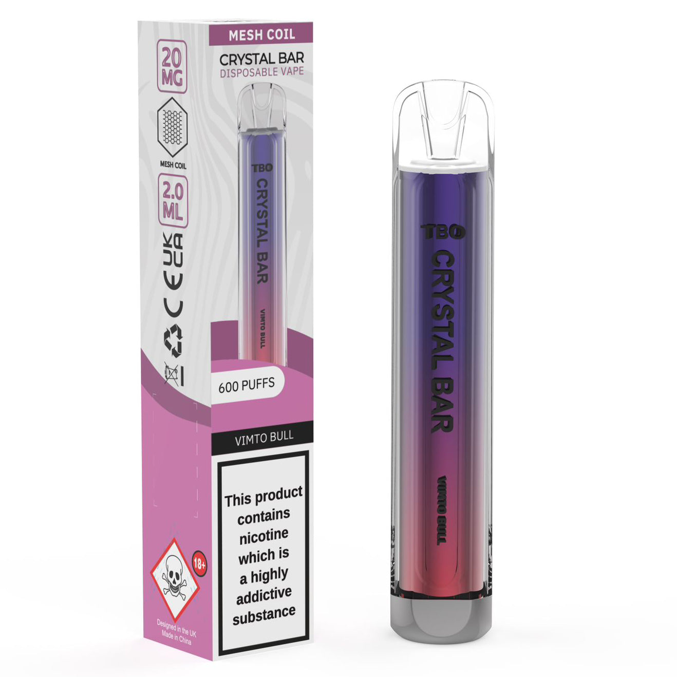 TBO Crystal Bar Vimto Bull Disposable Vape