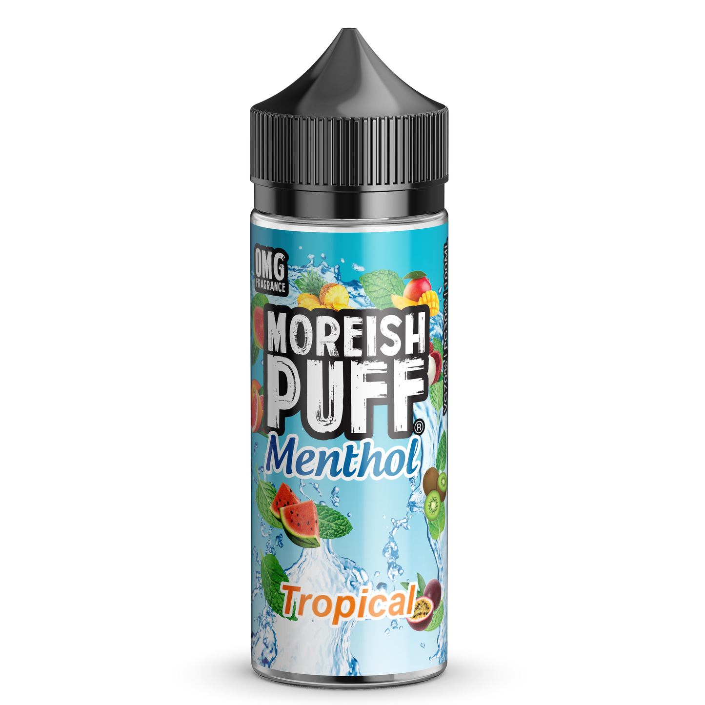 Moreish Puff Menthol Tropical 0mg 100ml Shortfill E-Liquid