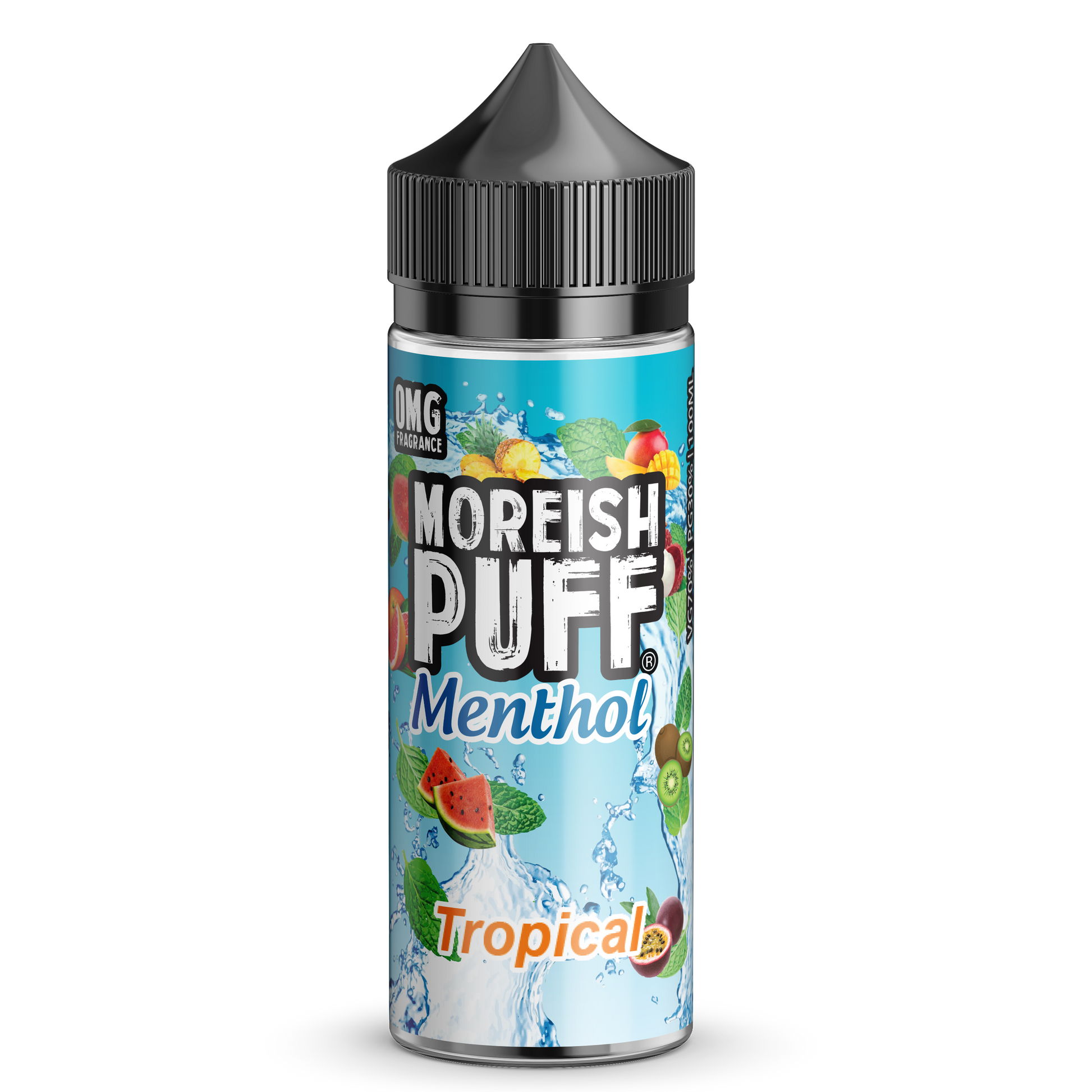 Moreish Puff Menthol Tropical 0mg 100ml Shortfill E-Liquid