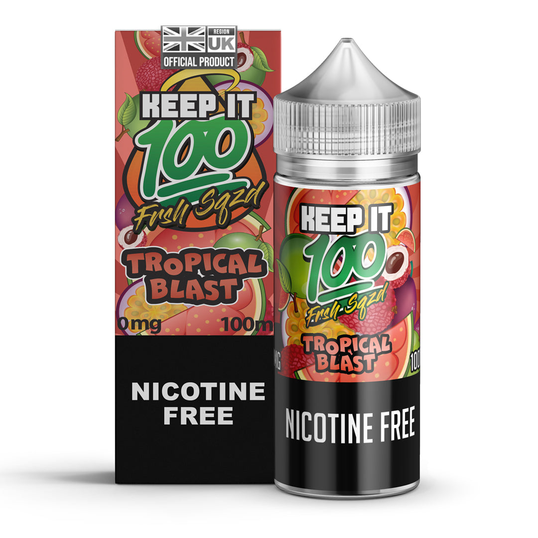 Keep It 100 Frsh Sqzd Tropical Blast 100ml Shortfill