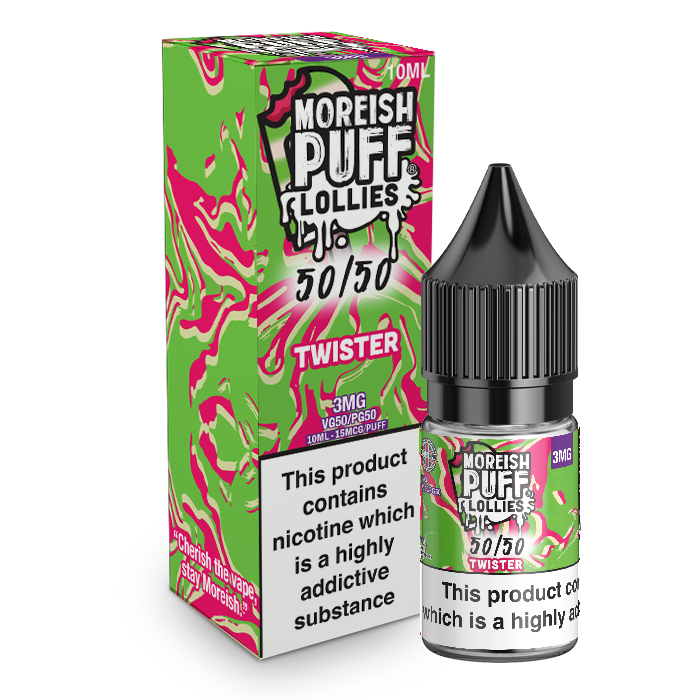 Moreish Puff Lollies 50/50: Twister 10ml E-Liquid-3mg