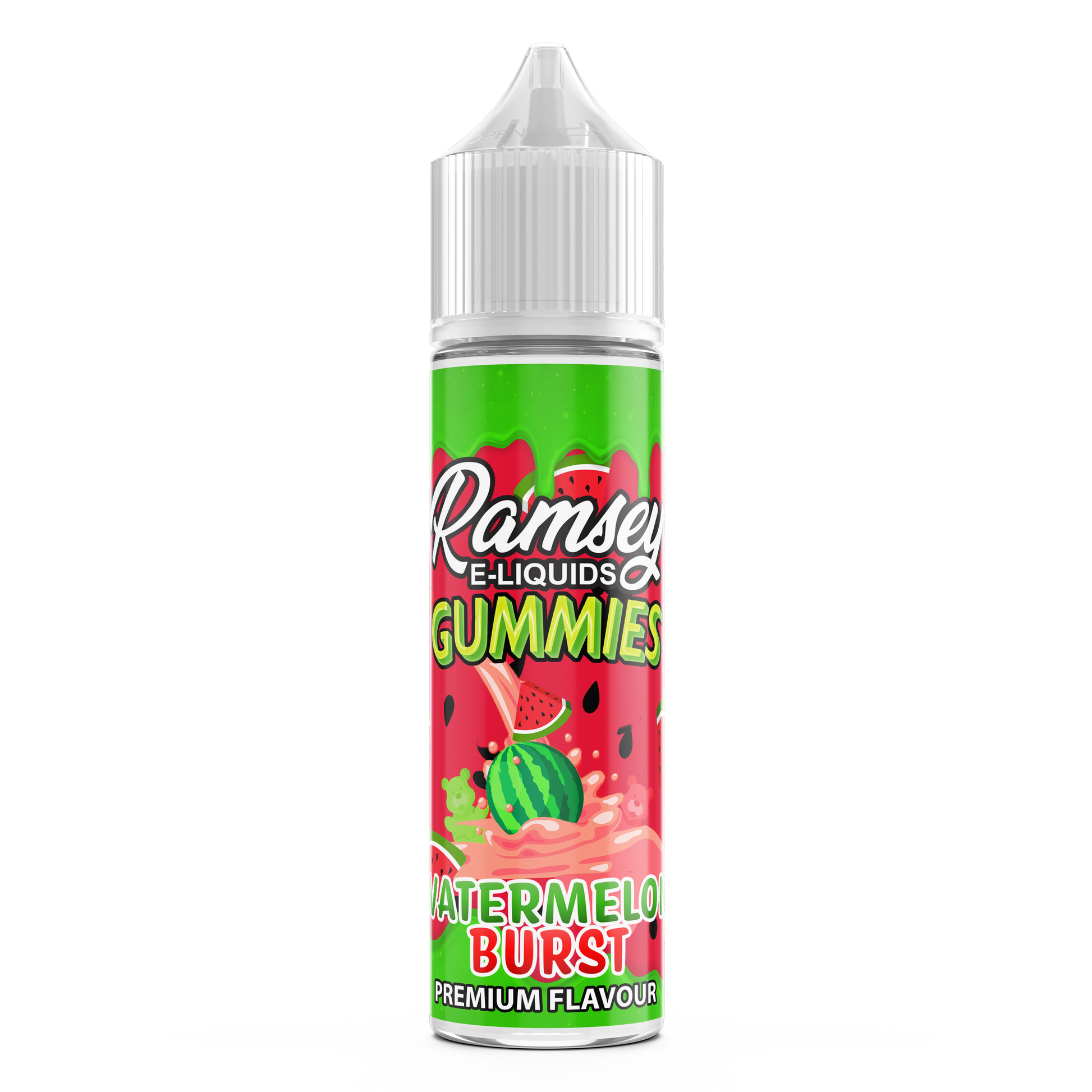 Ramsey E-Liquids Gummies: Watermelon Burst 0mg 50ml Shortfill E-Liquid