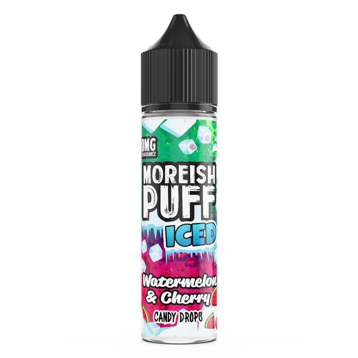 Moreish Puff Iced Watermelon & Cherry Candy Drops 0mg 50ml Shortfill E-Liquid