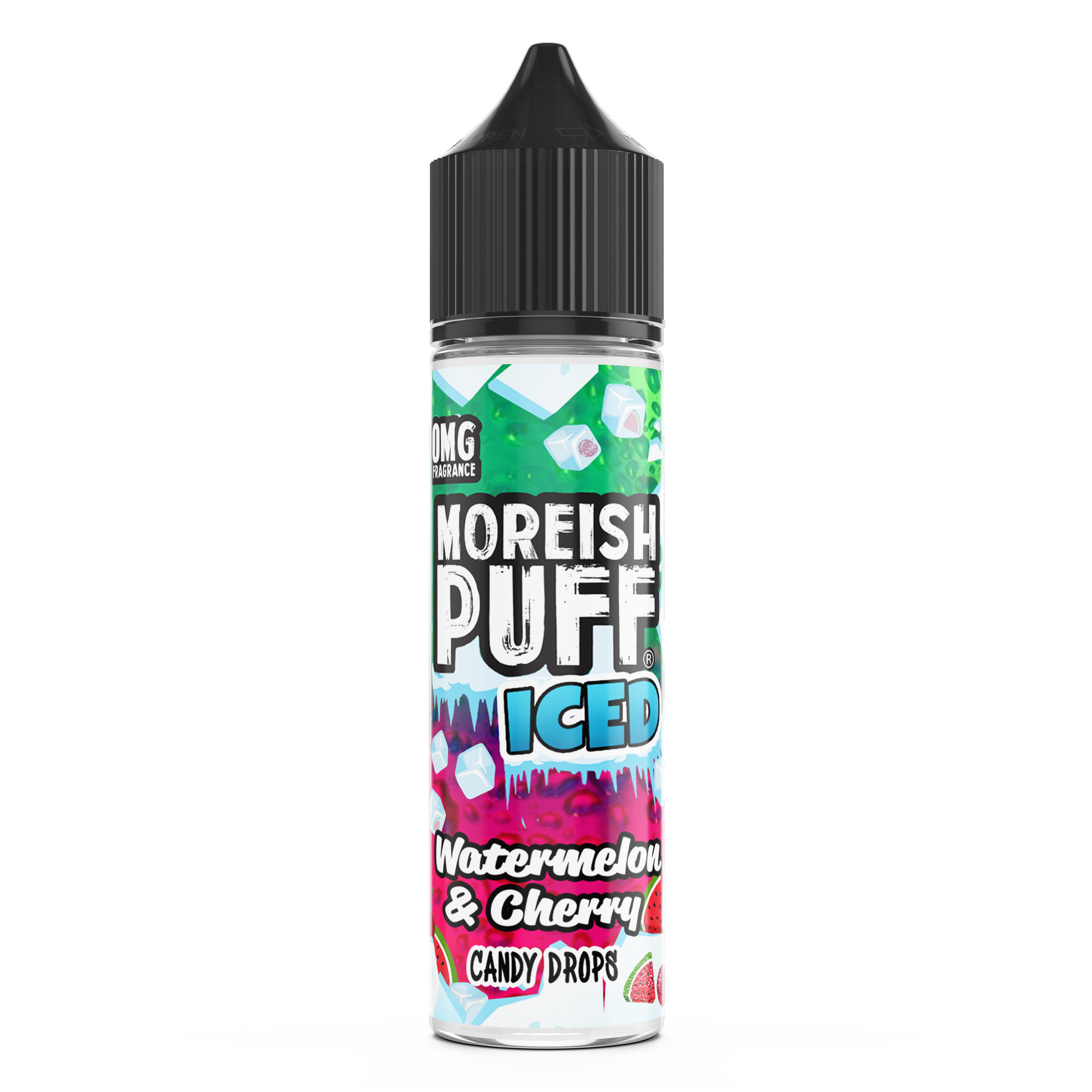 Moreish Puff Iced Watermelon & Cherry Candy Drops 0mg 50ml Shortfill E-Liquid