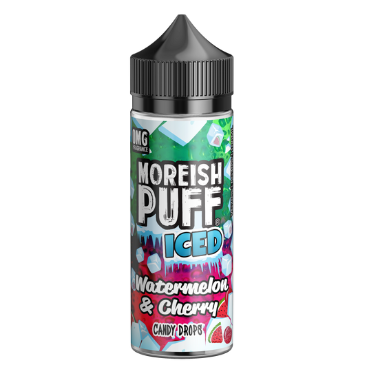 Moreish Puff Iced Watermelon & Cherry Candy Drops 0mg 100ml Shortfill E-Liquid