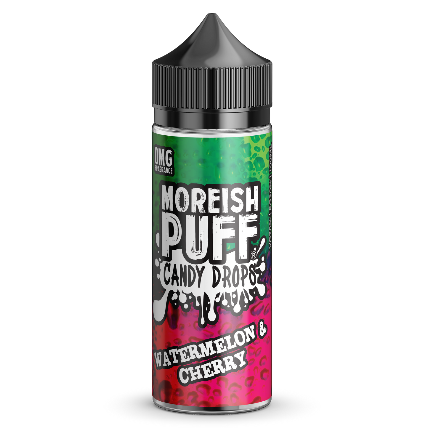 Watermelon & Cherry Candy Drops E-Liquid by Moreish Puff 100ml Shortfill