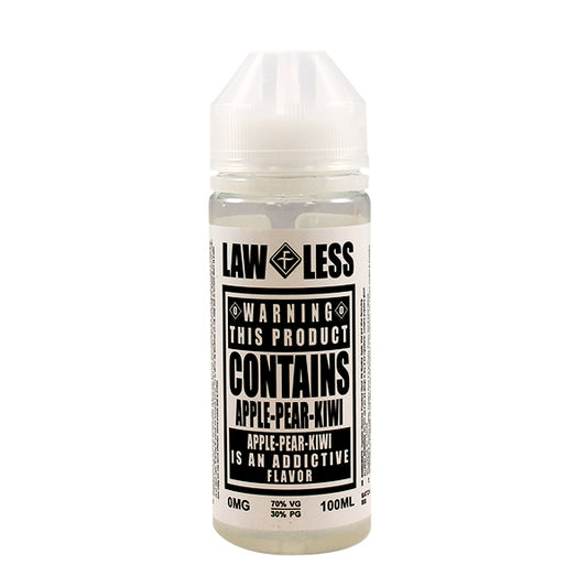 Warning - Apple Pear Kiwi E-liquid by Law Less 100ml Shortfill