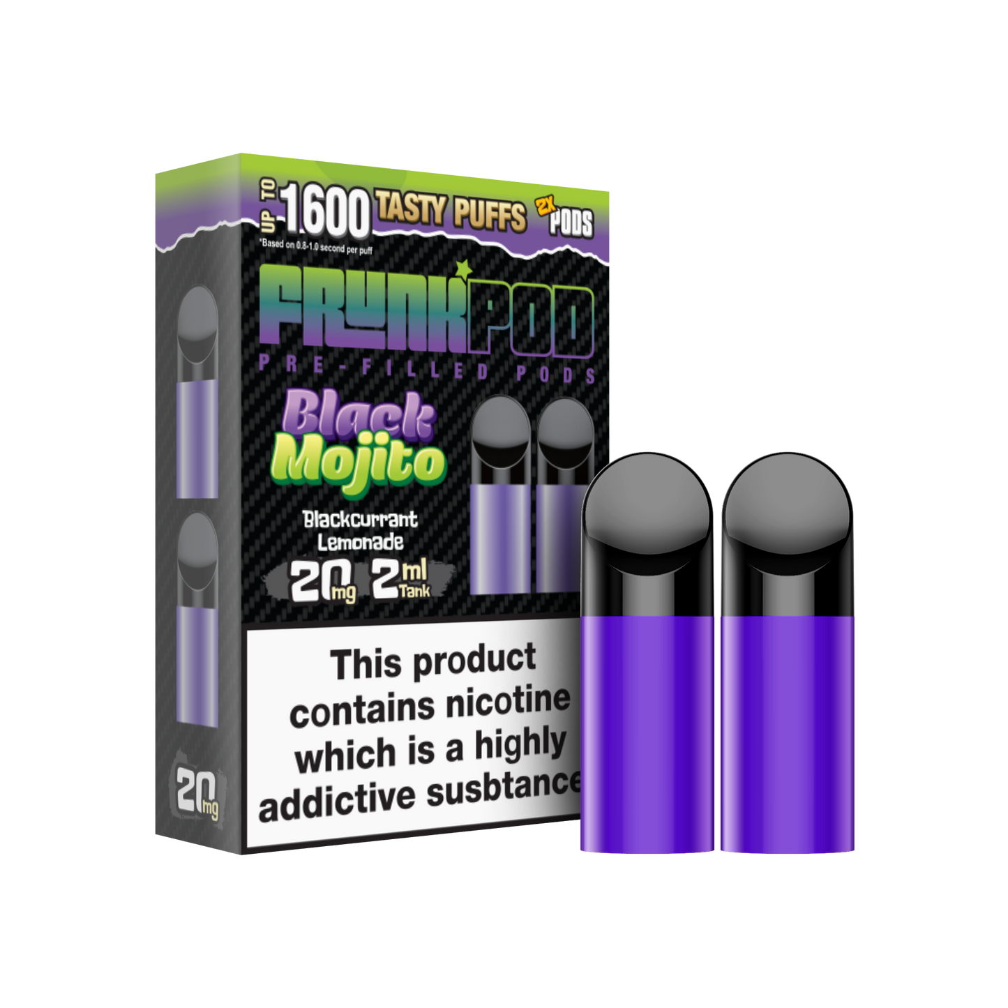 Frunk Bar Prefilled Pods 2 Pack - Black Mojito