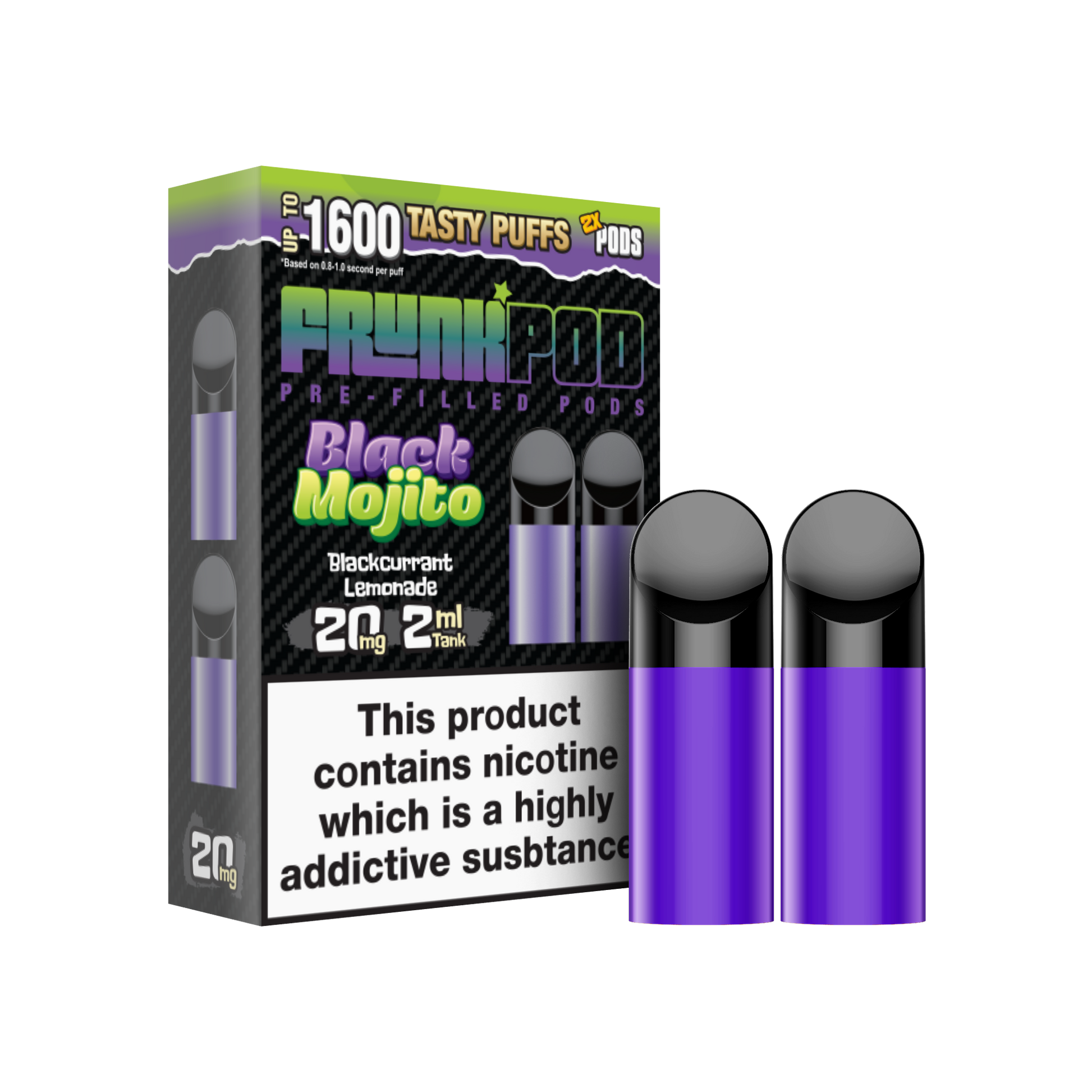 Frunk Bar Prefilled Pods 2 Pack - Black Mojito