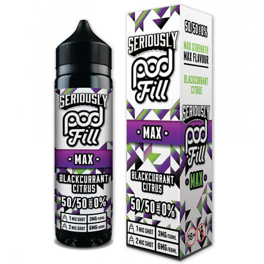 Seriously Pod Fill Max Blackcurrant Citrus 0mg 40ml Shortfill E-Liquid