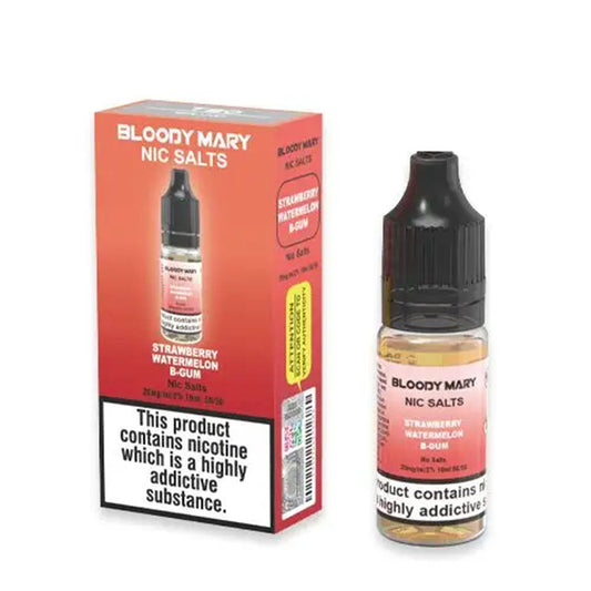 Strawberry Watermelon B-Gum Nic Salt by Bloody Mary - Nic Salts UK