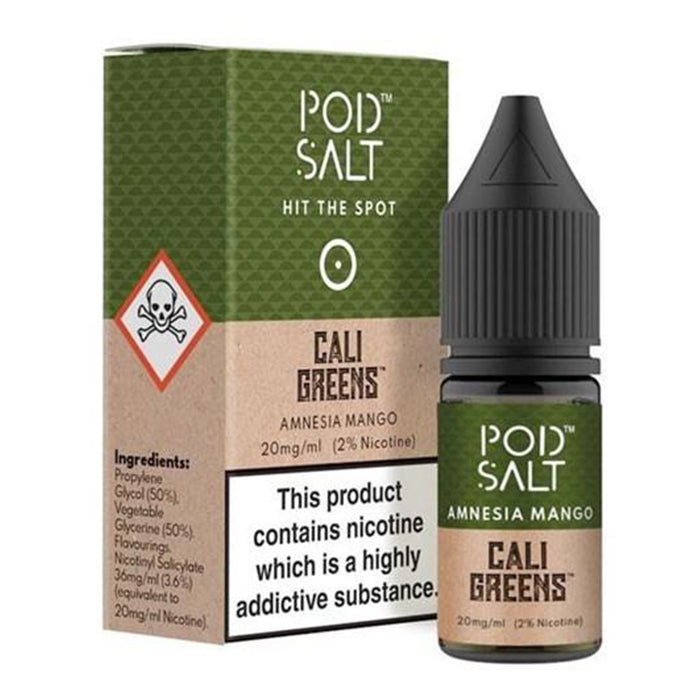 Pod Salt Cali Greens Amnesia Mango 10ml Nic Salt