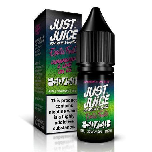 Just Juice Exotic Fruits 50/50 Guanabana & Lime on Ice 10ml E-Liquid-3mg