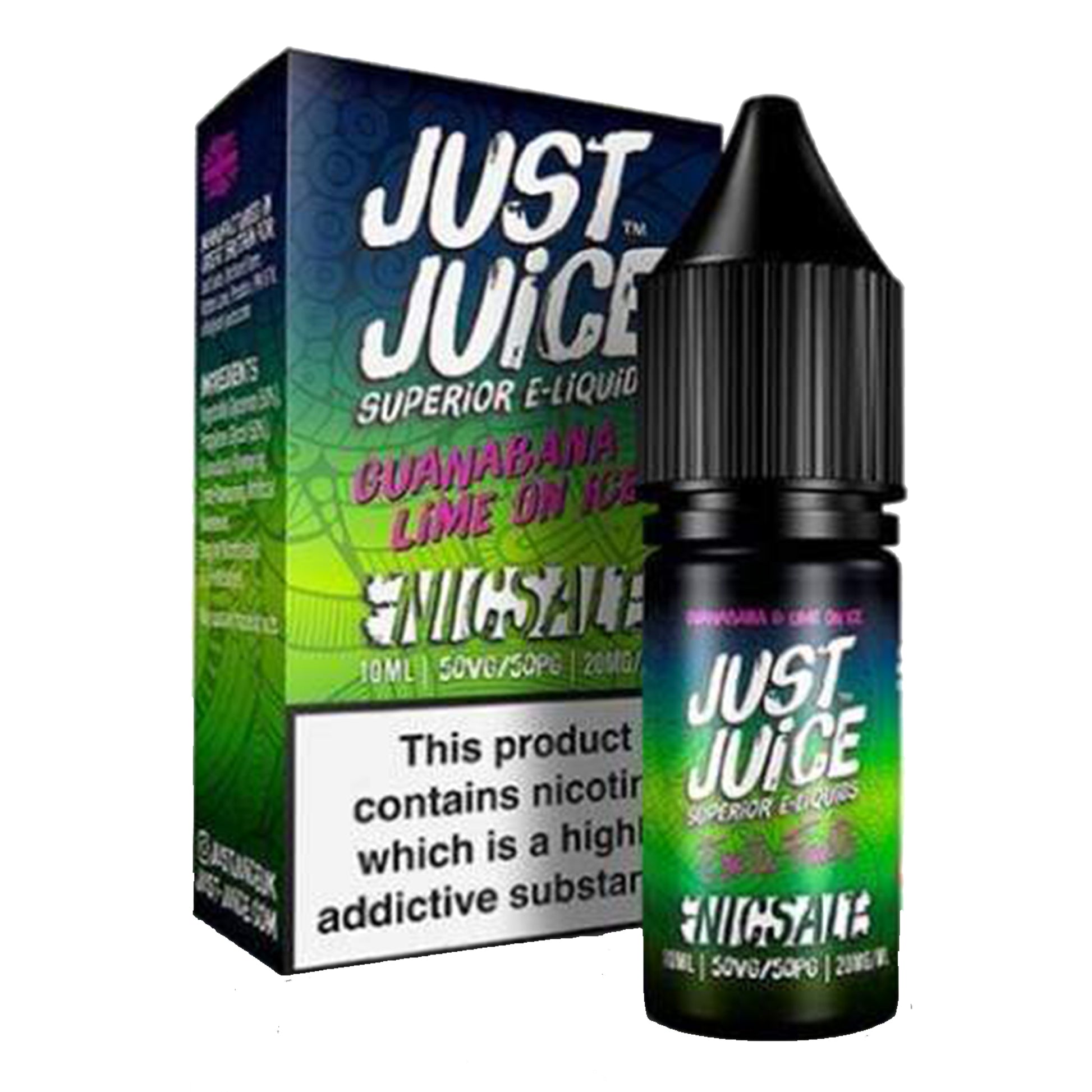 Just Juice Exotic Fruits: Guanabana & Lime on Ice Nic Salt 10ml-5mg