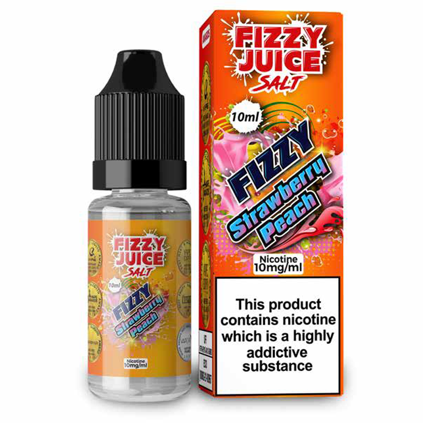 Fizzy Juice Strawberry Peach 10ml Nic Salt-10mg