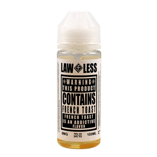 Warning - French Toast E-liquid by Law Less  100ml Shortfill