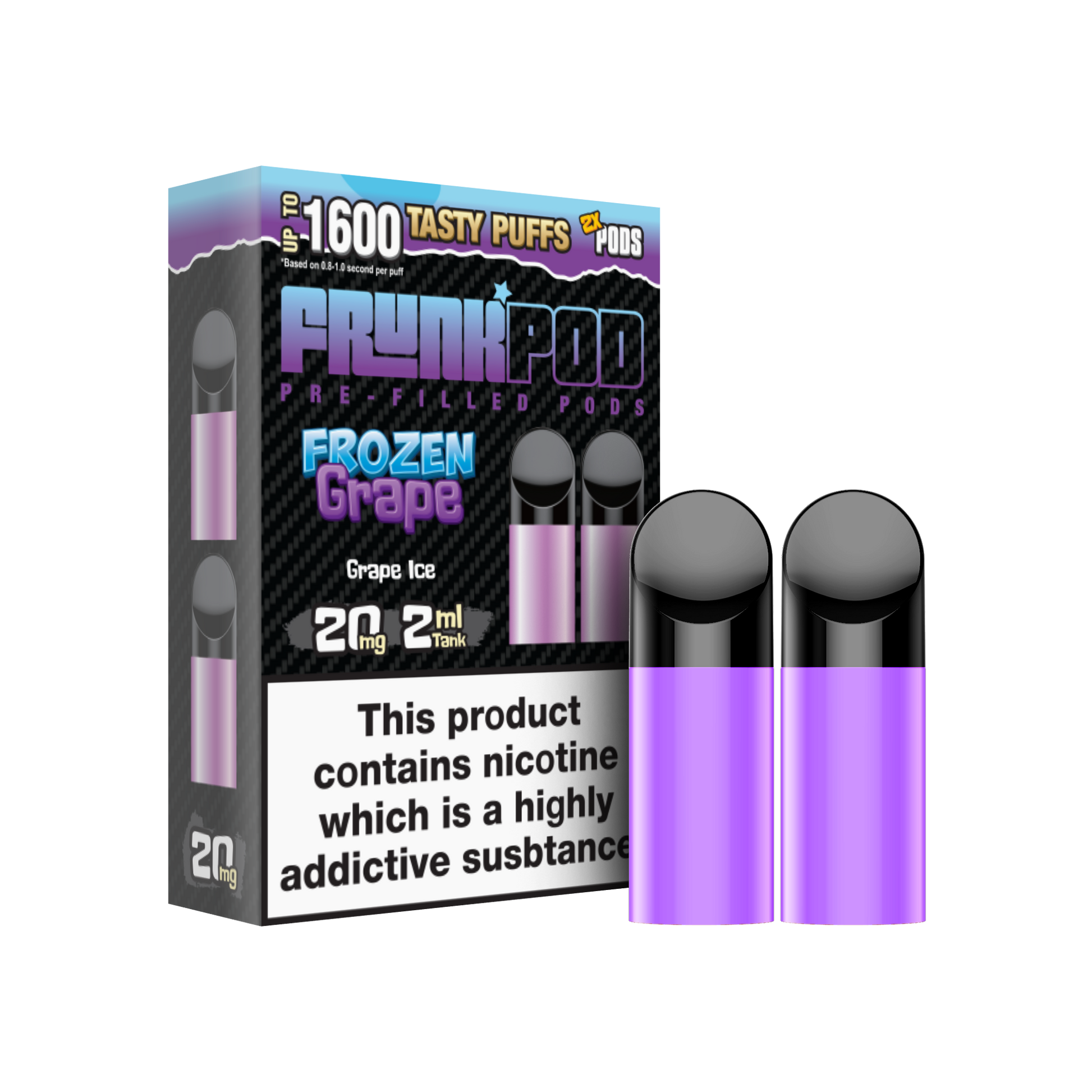 Frunk Bar Prefilled Pods 2 Pack - Frozen Grape