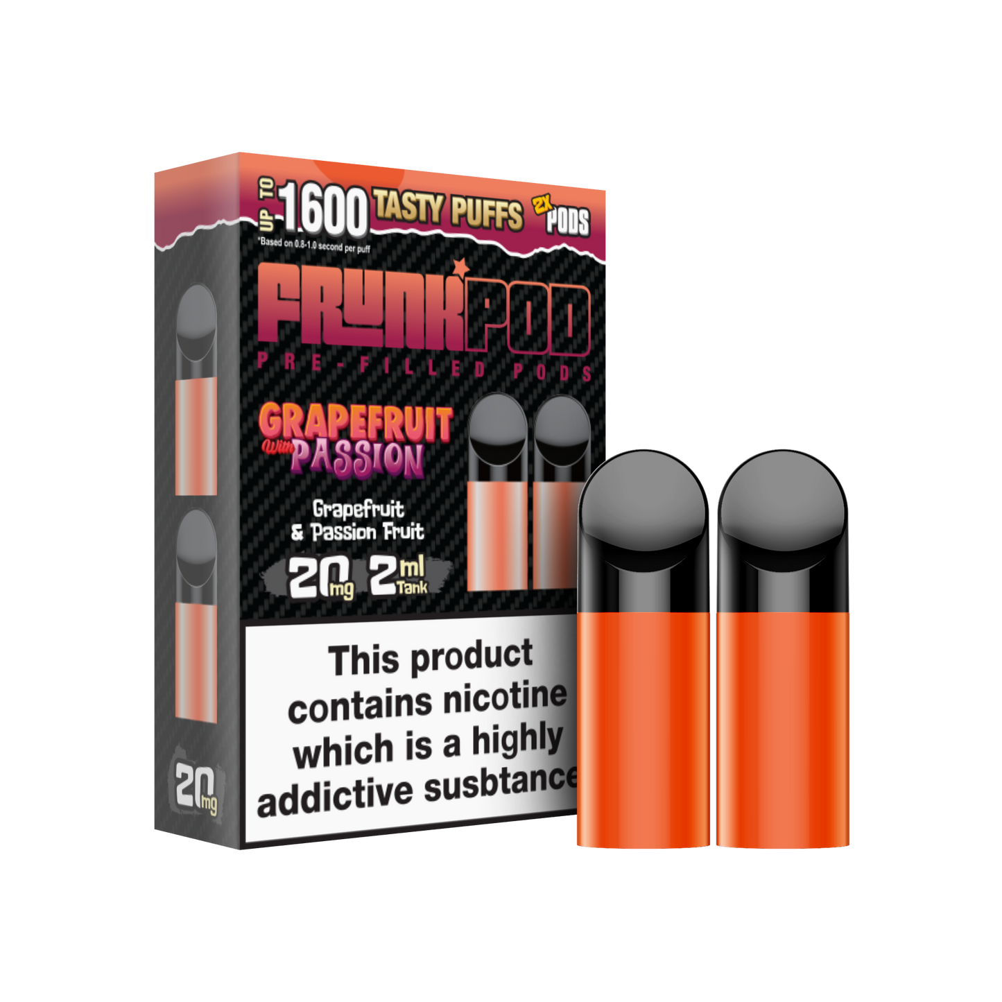 Frunk Bar Prefilled Pods 2 Pack - Grapefruit with Passion