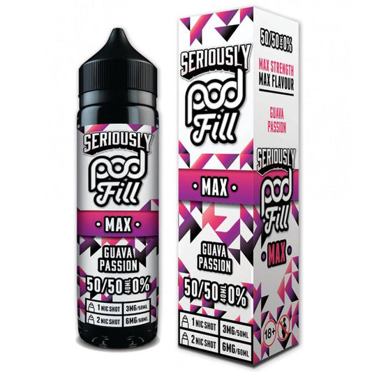 Seriously Pod Fill Max Guava Passion 0mg 40ml Shortfill E-Liquid