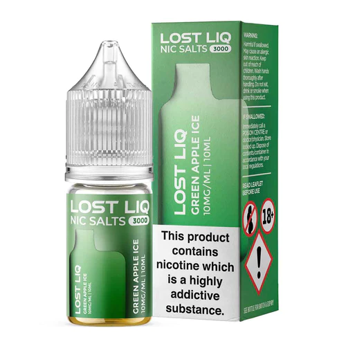 Lost Liq Nic Salts 3000 - Green Apple Ice