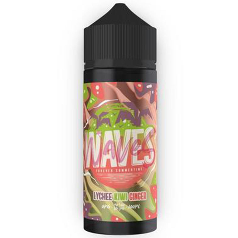 Waves Lychee Kiwi Ginger 0mg 100ml Shortfill E-Liquid